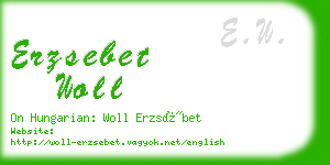 erzsebet woll business card